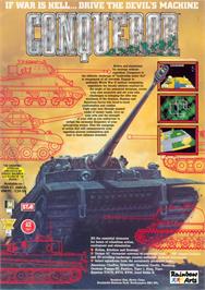 Advert for Conqueror on the Commodore Amiga.