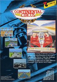 Advert for Continental Circus on the Atari ST.