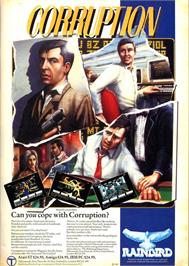 Advert for Corruption on the ScummVM.