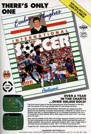 Advert for Emlyn Hughes International Soccer on the Commodore 64.