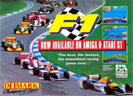Advert for F1 on the Microsoft DOS.