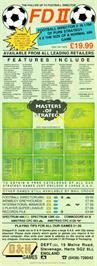 Advert for Football Director 2 on the Commodore 64.