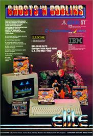 Advert for Ghosts 'n Goblins on the Commodore Plus 4.