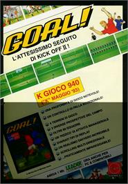 Advert for Goal! on the Commodore Amiga.