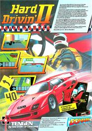 Advert for Hard Drivin' 2 on the Microsoft DOS.