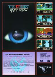 Advert for Killing Game Show, The on the Commodore Amiga.