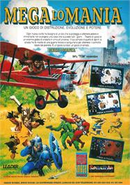 Advert for Mega lo Mania on the FM Towns Marty.