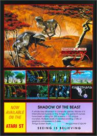 Advert for Shadow Of The Beast on the Atari ST.