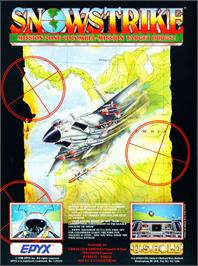Advert for Snow Strike on the Atari ST.