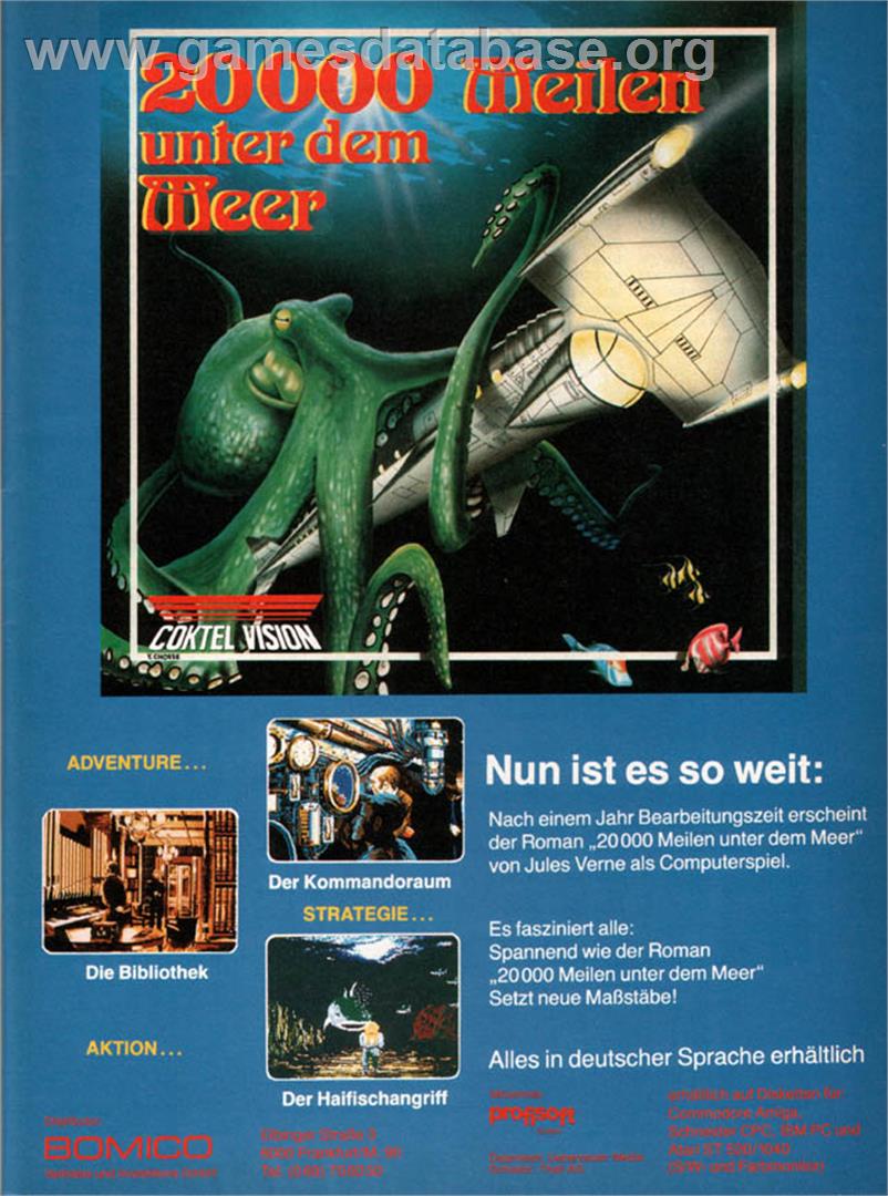 20 000 Leagues Under the Sea - Atari ST - Artwork - Advert