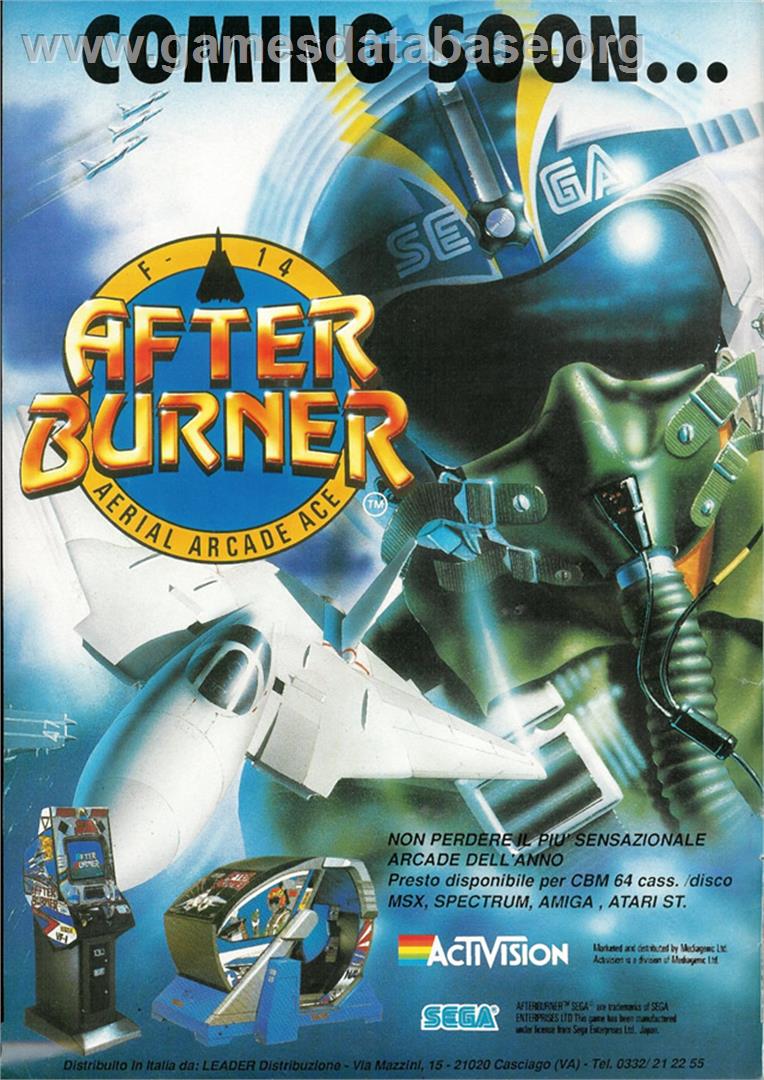 After Burner - Microsoft DOS - Artwork - Advert