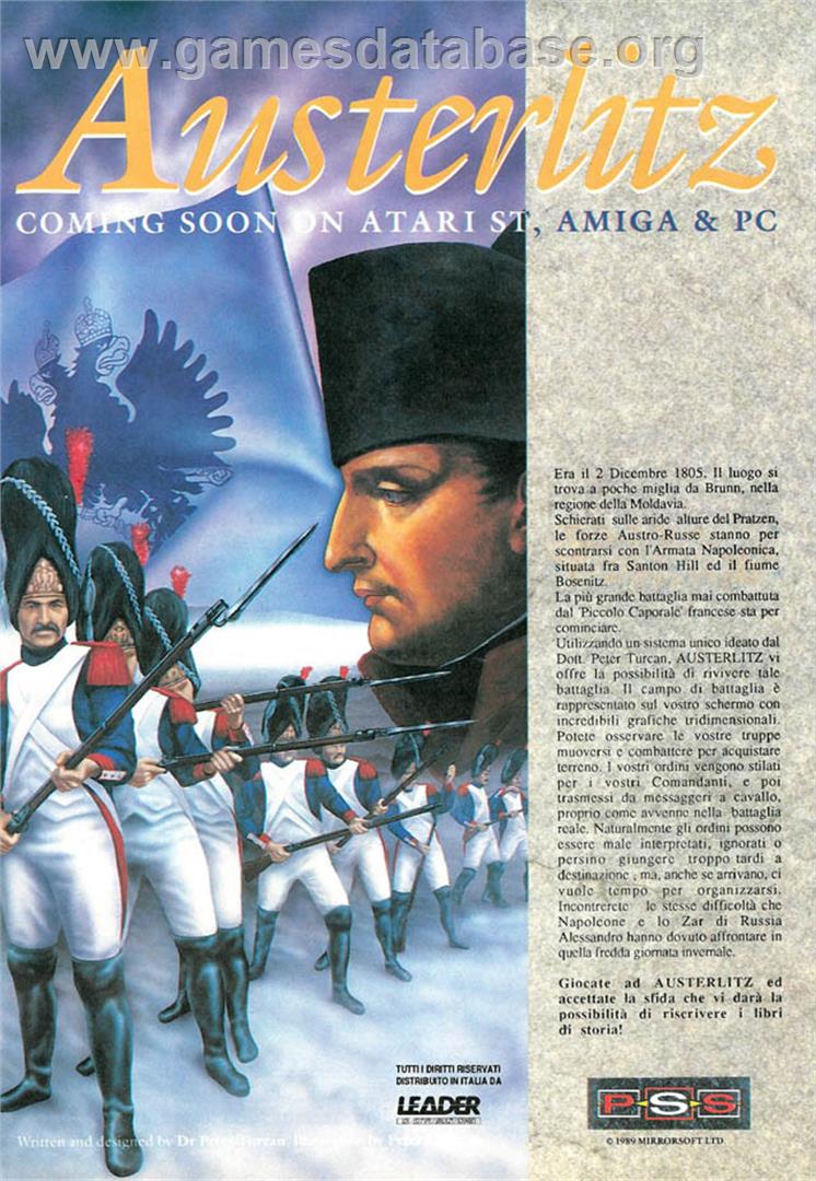 Austerlitz - Commodore Amiga - Artwork - Advert