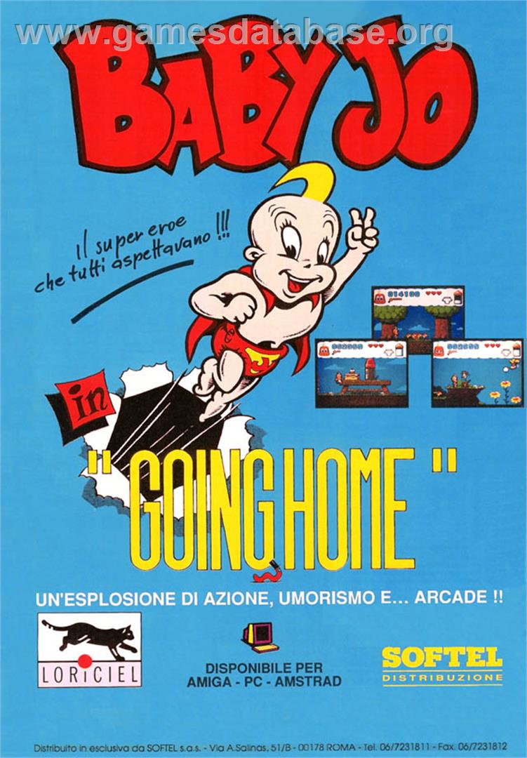 Baby Jo In Going Home - Commodore Amiga - Artwork - Advert