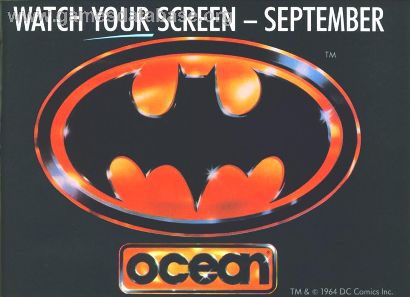 Batman: The Movie - Amstrad CPC - Artwork - Advert