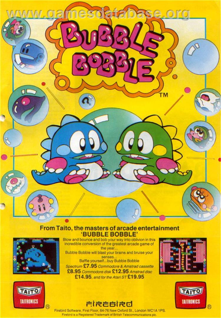 Bubble Bobble - Acorn BBC Micro - Artwork - Advert