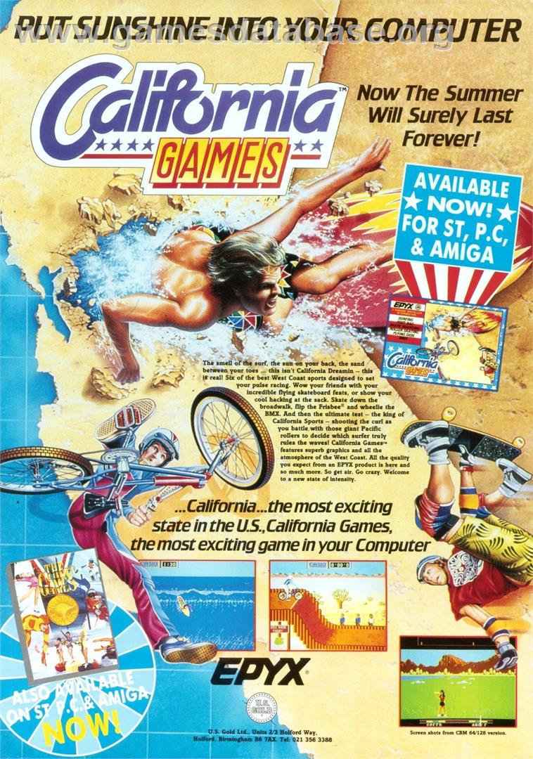 California Games - Microsoft Windows - Artwork - Advert