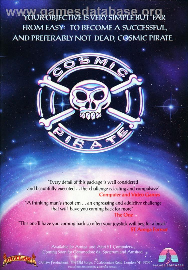 Cosmic Pirate - Atari 8-bit - Artwork - Advert