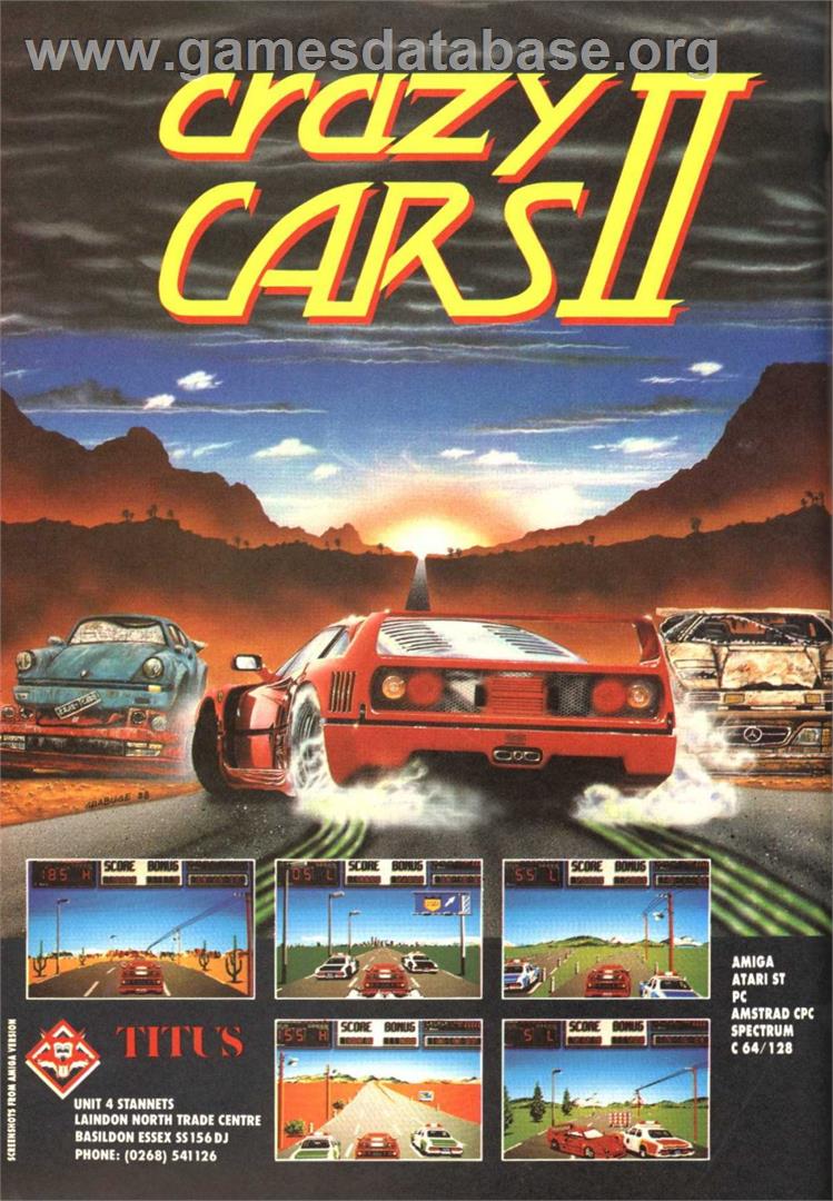 Crazy Cars 2 - Amstrad GX4000 - Artwork - Advert