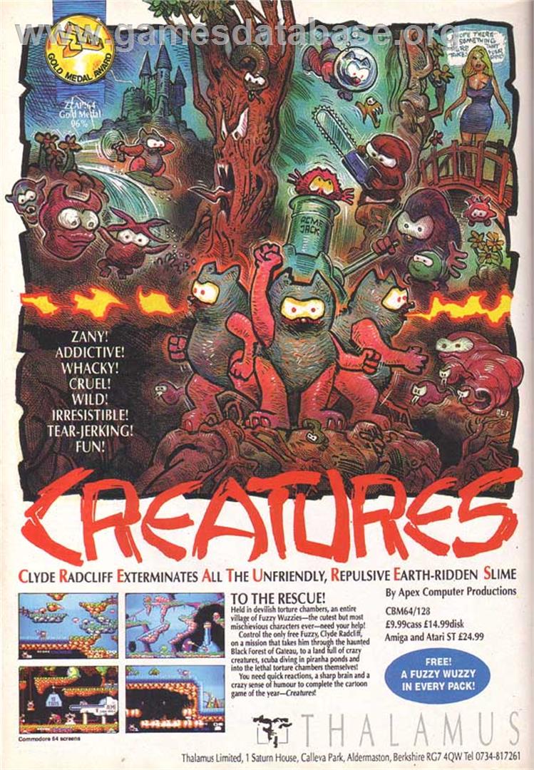 Creatures - Atari ST - Artwork - Advert
