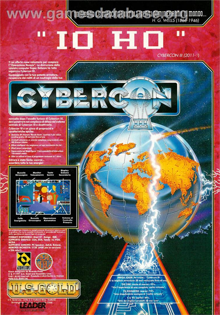 Cybercon 3 - Commodore Amiga - Artwork - Advert
