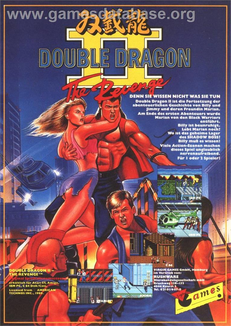 Double Dragon 2 - The Revenge - Commodore Amiga - Artwork - Advert