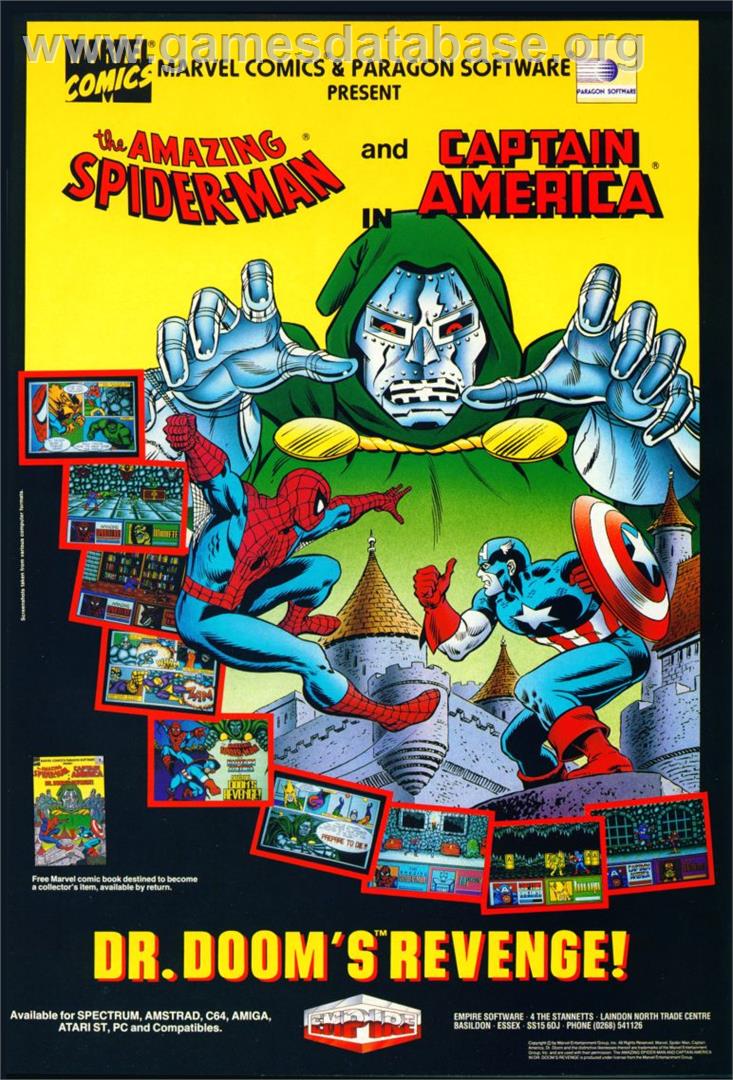 Dr. Doom's Revenge - Commodore Amiga - Artwork - Advert
