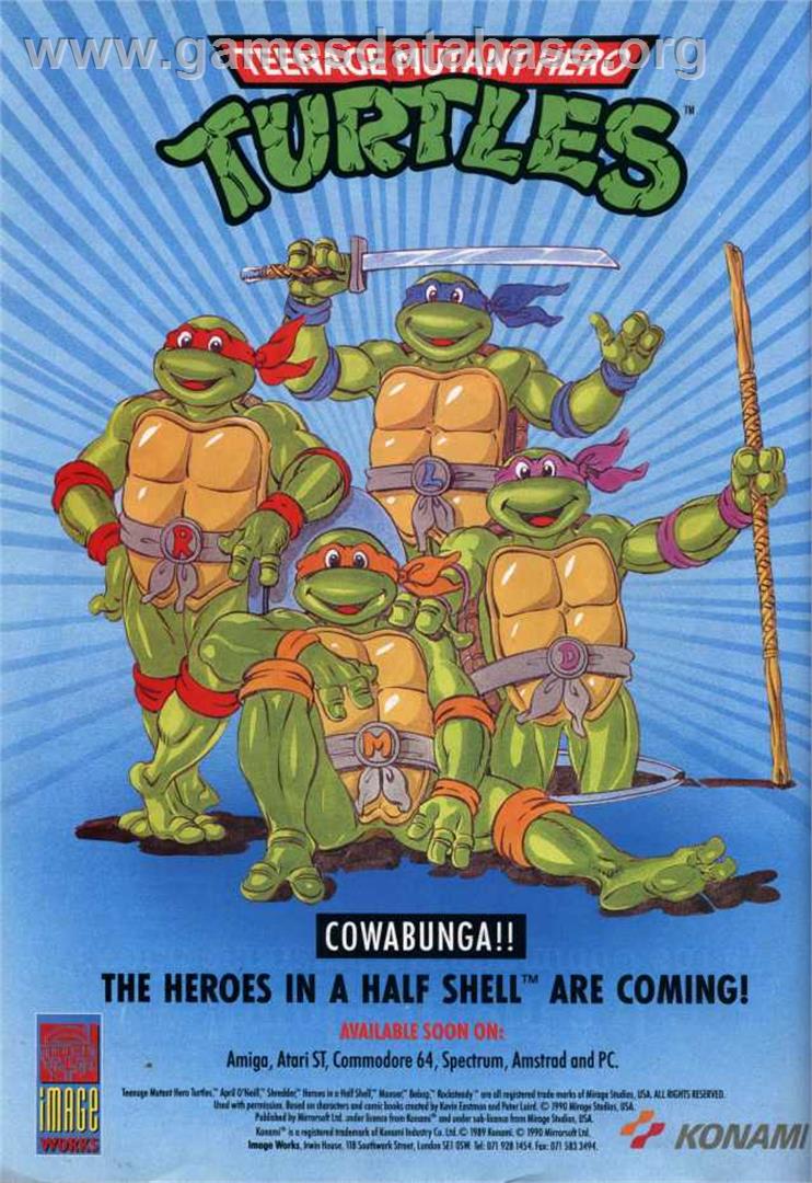 Electric Crayon Deluxe: Teenage Mutant Hero Turtles: World Tour - Commodore 64 - Artwork - Advert