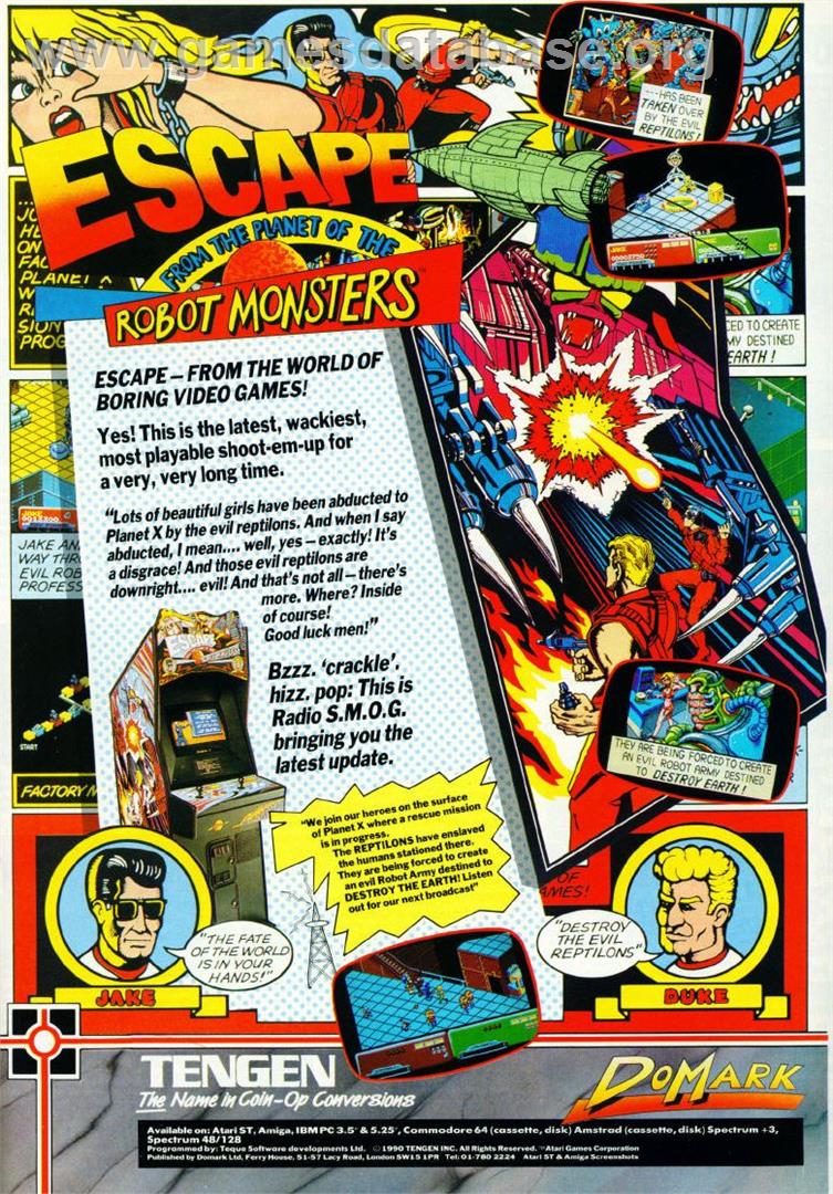 Escape from the Planet of the Robot Monsters - Atari ST - Artwork - Advert