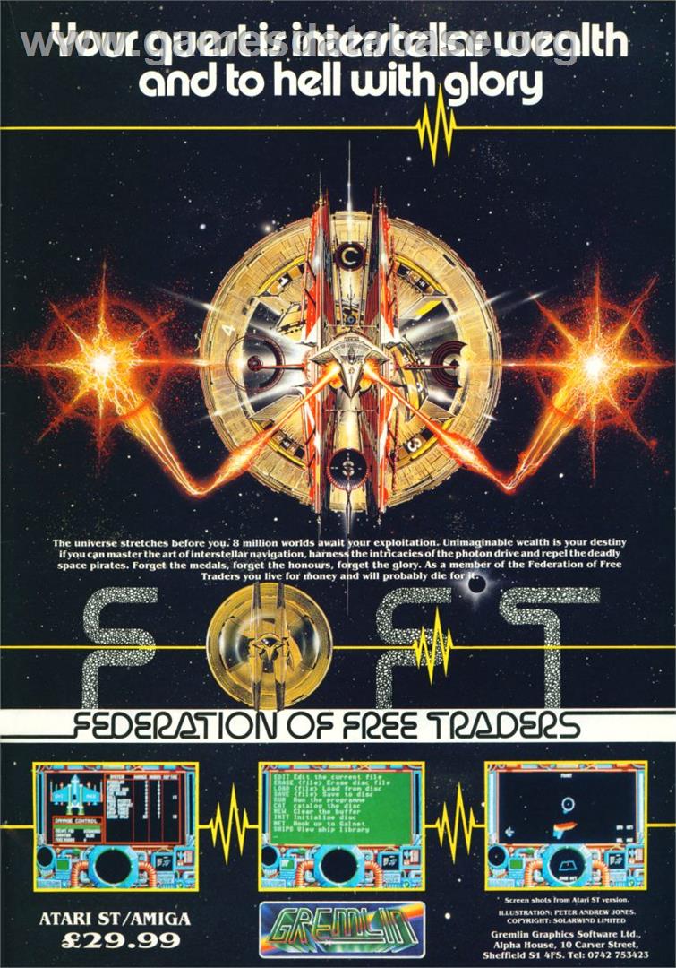 FOFT - Federation Of Free Traders - Atari ST - Artwork - Advert