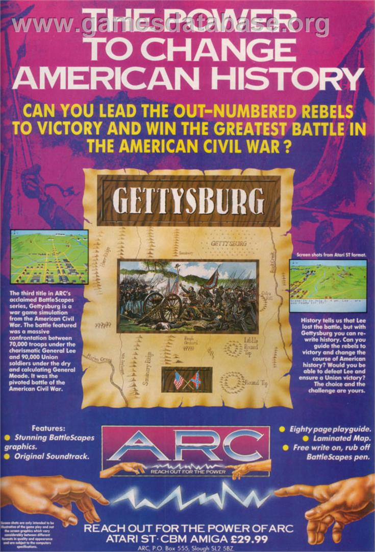 Gettysburg - Atari ST - Artwork - Advert