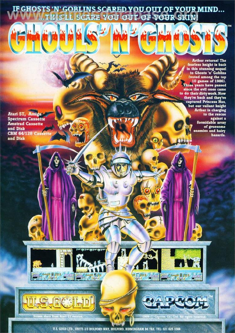 Ghouls'n Ghosts - Atari ST - Artwork - Advert