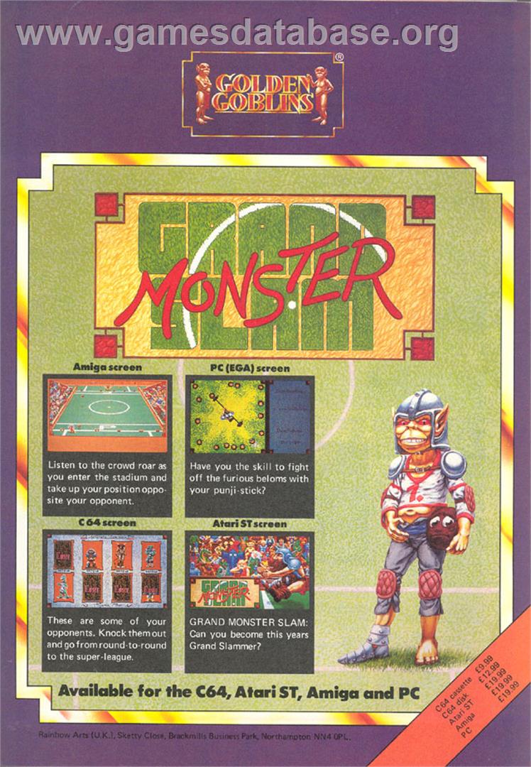 Grand Monster Slam - Commodore Amiga - Artwork - Advert