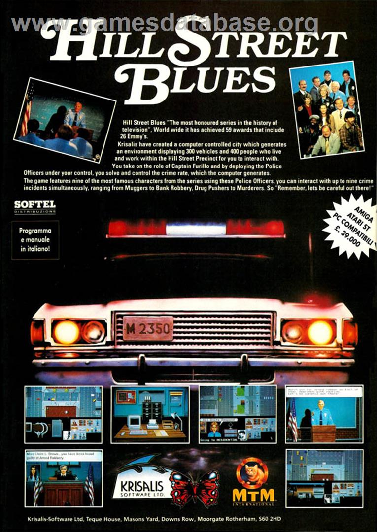 Hill Street Blues - Atari ST - Artwork - Advert