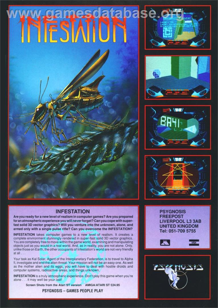 Infestation - Sinclair ZX Spectrum - Artwork - Advert