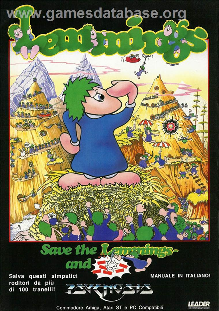 Lemmings - Atari 8-bit - Artwork - Advert