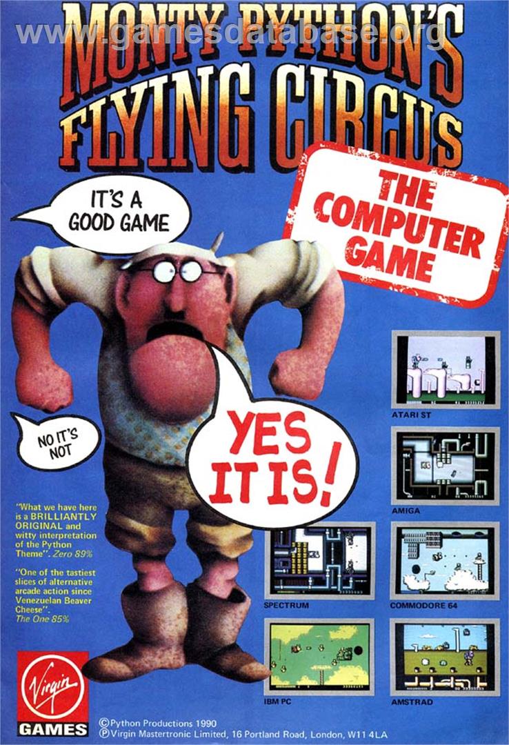 Monty Python's Flying Circus - Microsoft DOS - Artwork - Advert