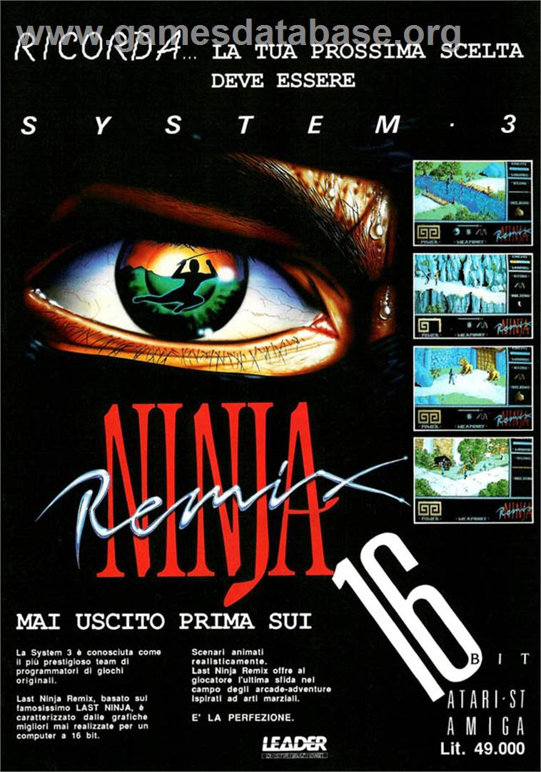 Ninja Remix - Commodore Amiga - Artwork - Advert