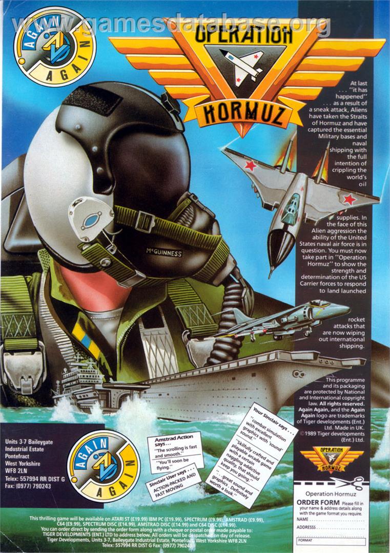 Operation Hormuz - Commodore 64 - Artwork - Advert
