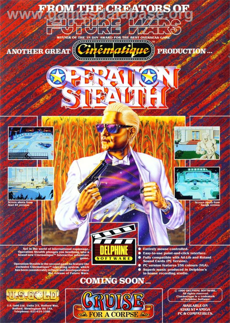 Operation Stealth - ScummVM - Artwork - Advert
