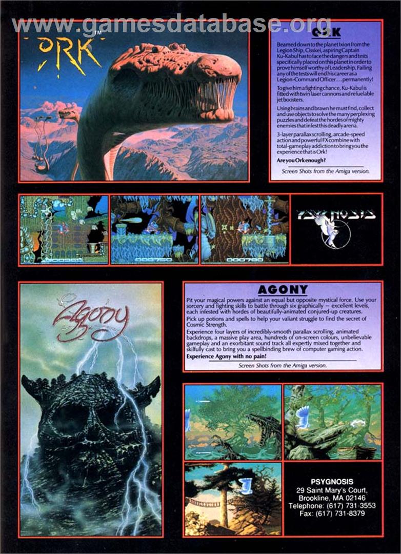 Ork - Commodore Amiga - Artwork - Advert