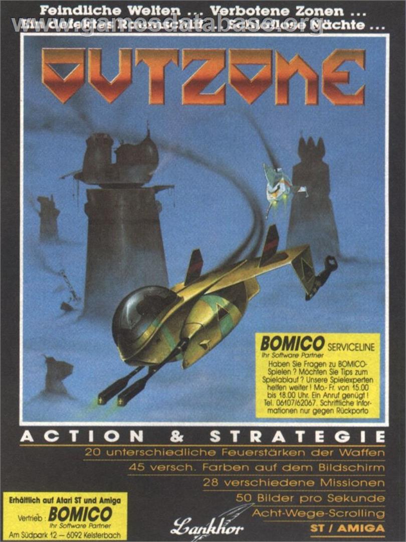 Outzone - Commodore Amiga - Artwork - Advert