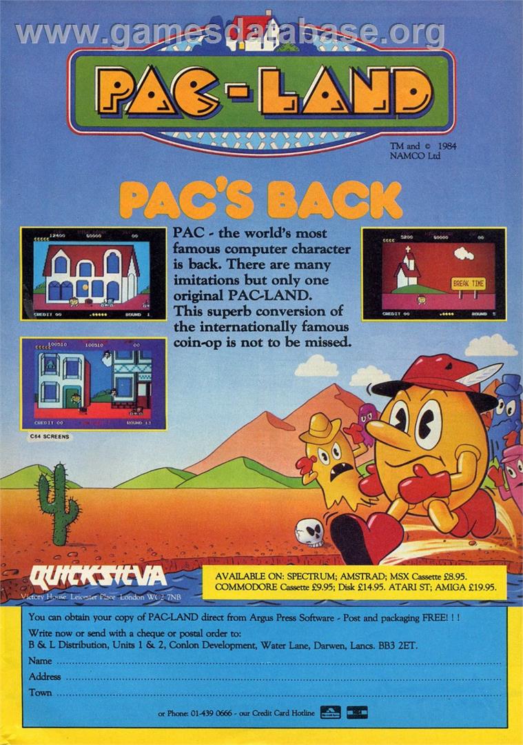 Pac-Land - Atari ST - Artwork - Advert