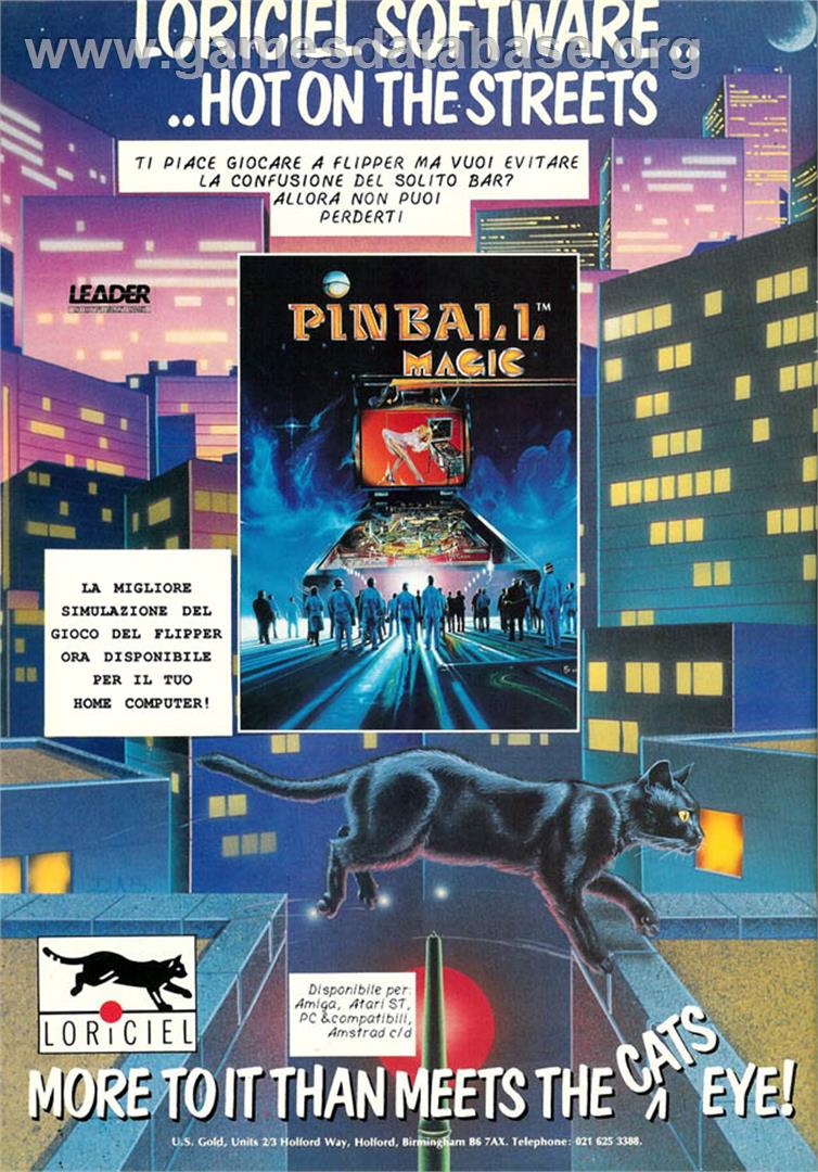 Pinball Magic - Commodore Amiga - Artwork - Advert