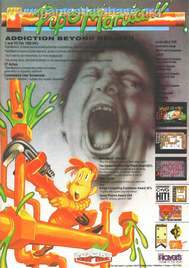 Pipe Mania - Atari ST - Artwork - Advert