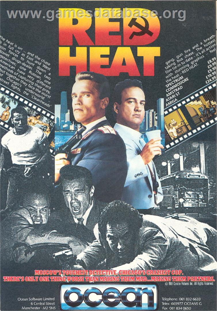 Red Heat - Commodore Amiga - Artwork - Advert
