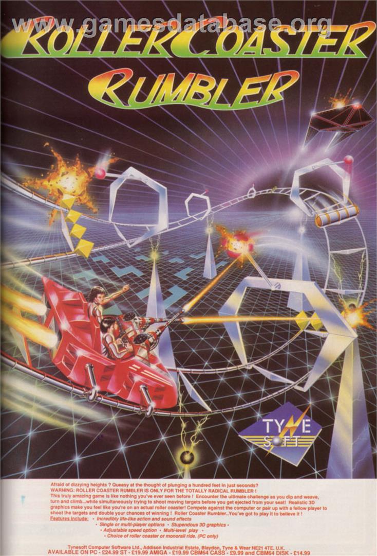 Roller Coaster Rumbler - Commodore 64 - Artwork - Advert