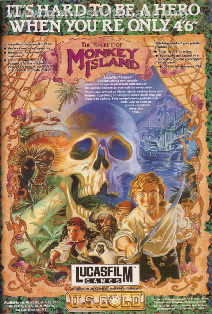 Secret Of Monkey Island, The - Atari ST - Artwork - Advert