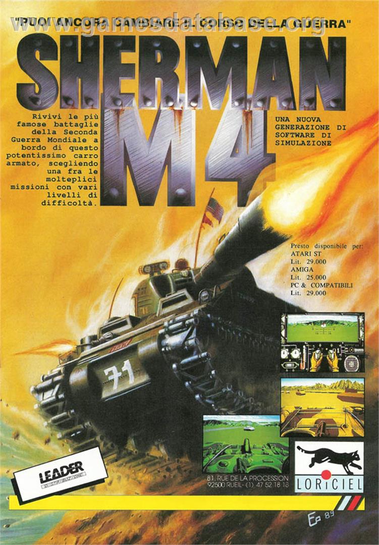 Sherman M4 - Amstrad CPC - Artwork - Advert