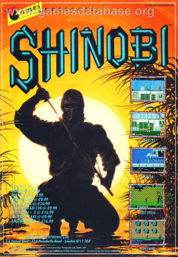 Shinobi - Atari ST - Artwork - Advert