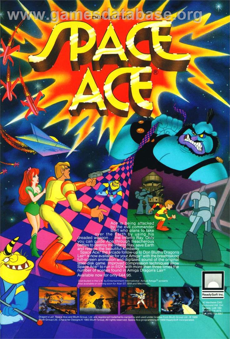Space Ace (1989) - Atari ST - Artwork - Advert